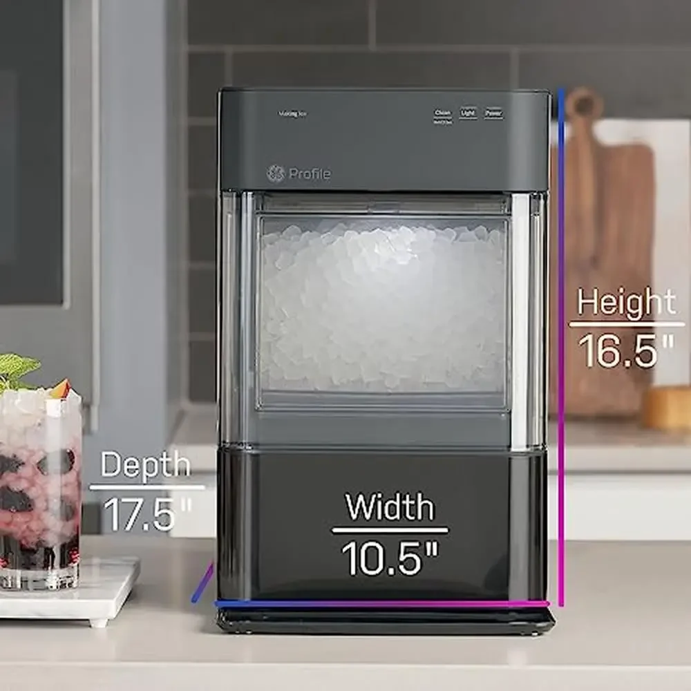 Opal Nugget Ice Maker  Bluetooth Control 38lbs/day Water Filter Kit LED Display 5