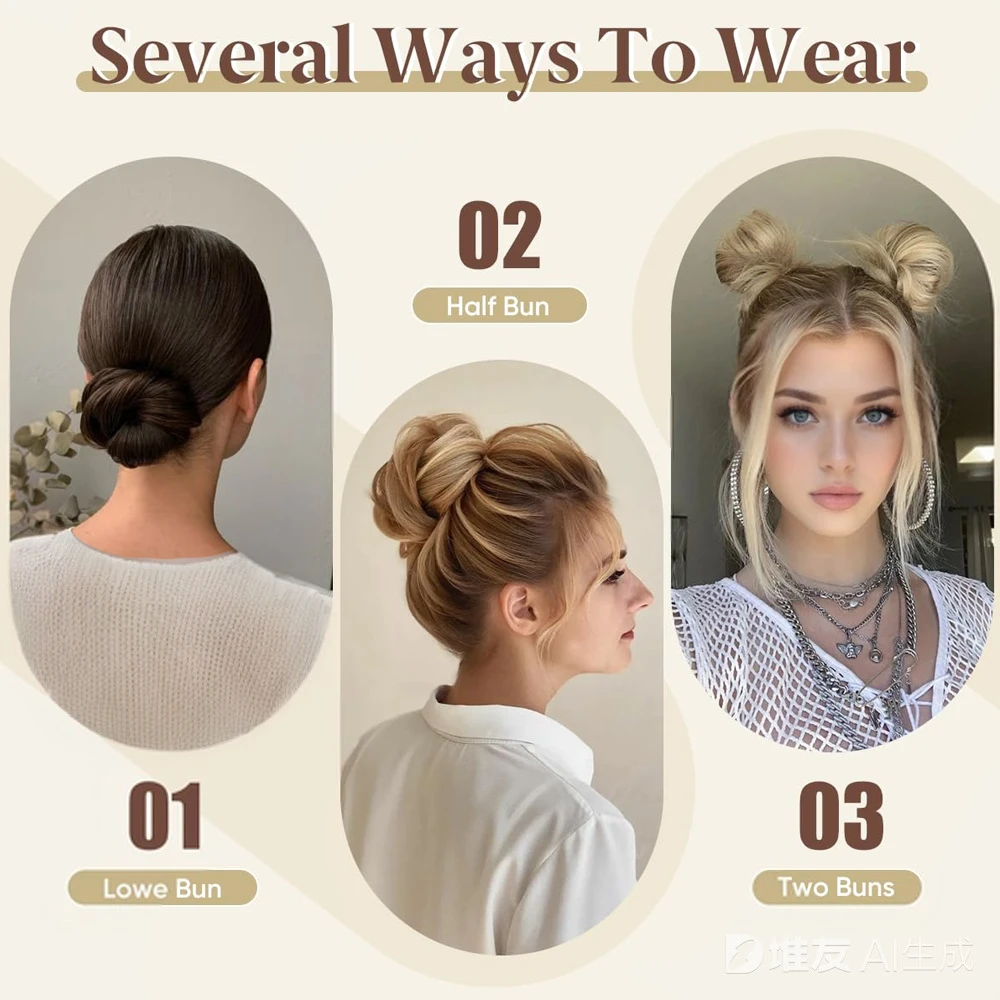 여성용 합성 우아한 잔머리, 탄력 있는 고무줄, 귀여운 헤어 액세서리, 헤어 익스텐션