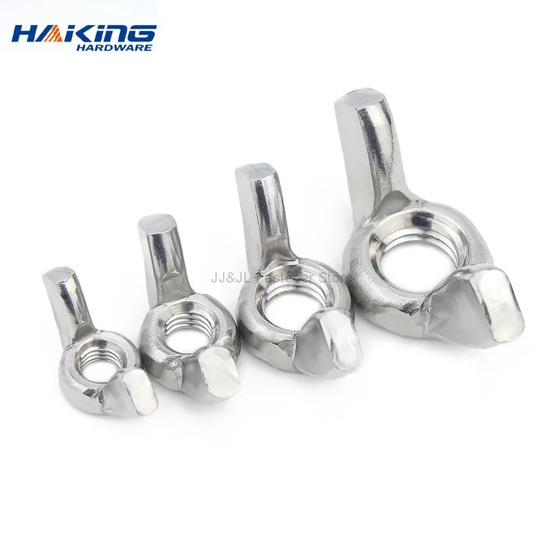 5/10/20pcs Butterfly Wing Nuts M3 M4 M5 M6 M8 M10 M12 Stainless Steel Wing Nuts Zinc Plated Hand Tighten Nut DIN315