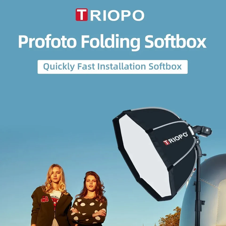 트리포 K3-120 퀵 설치 옥타곤 소프트박스 (그리드 포함) 사진 스튜디오용