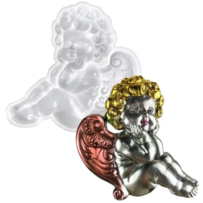 

Cherub силиконовая форма с изображением ангела форма для шоколада, помадки, форма для самостоятельной сборки, форма для отливки смолы, форма для выпечки шоколада, изготовление свечей