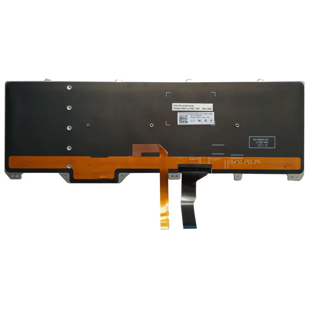 Retroiluminado Suécia Canadense Francês Espanhol Teclado para Dell Alienware 17 r1 17 r2 17 r3 M17 r1 M17 r2 M17 r3 com Luz de Fundo Novo - Imagem 2