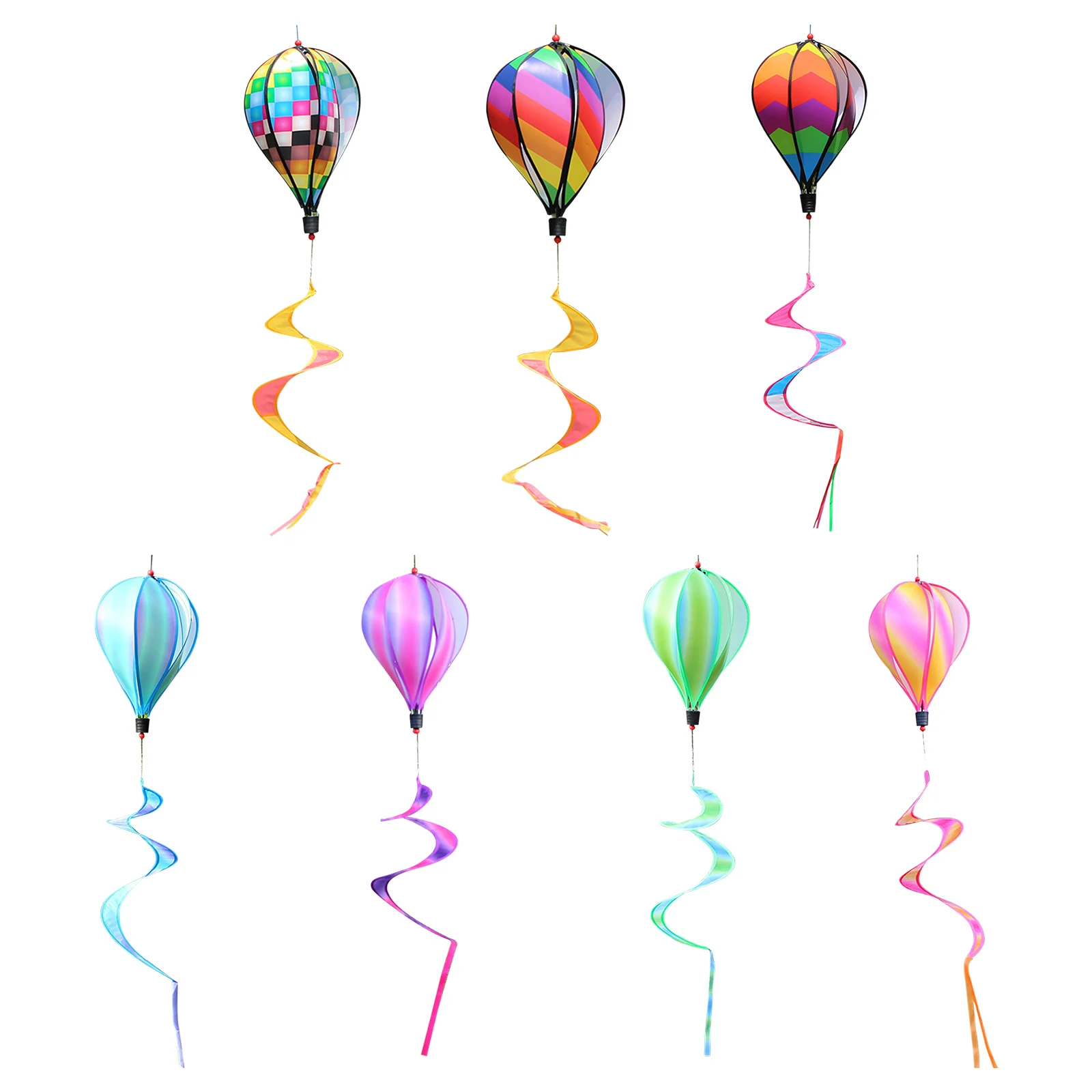 Hot Air Balloon Wind Spinner Rainbow Hanging Wind Twister Garden Outdoor Toys wind spinner