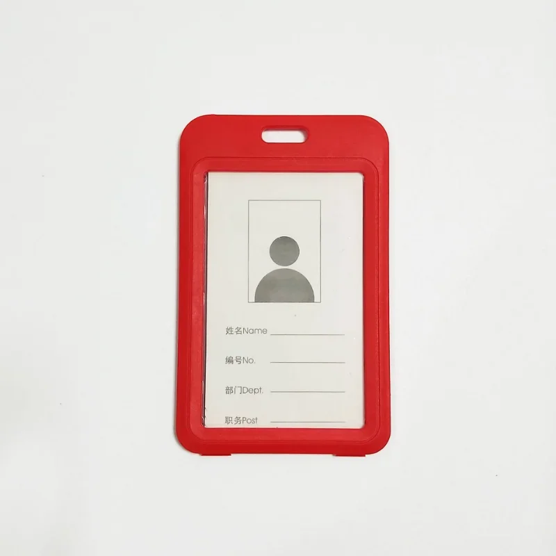 Clear Dual-Sided Badge Holder with Lanyard - Professional ID Card Cover and Neck Strap