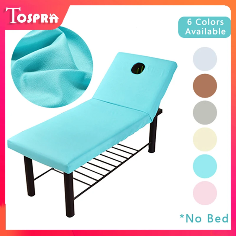Pure Color Massage Table Bed Fitted Sheet Elastic Full Cover Rubber