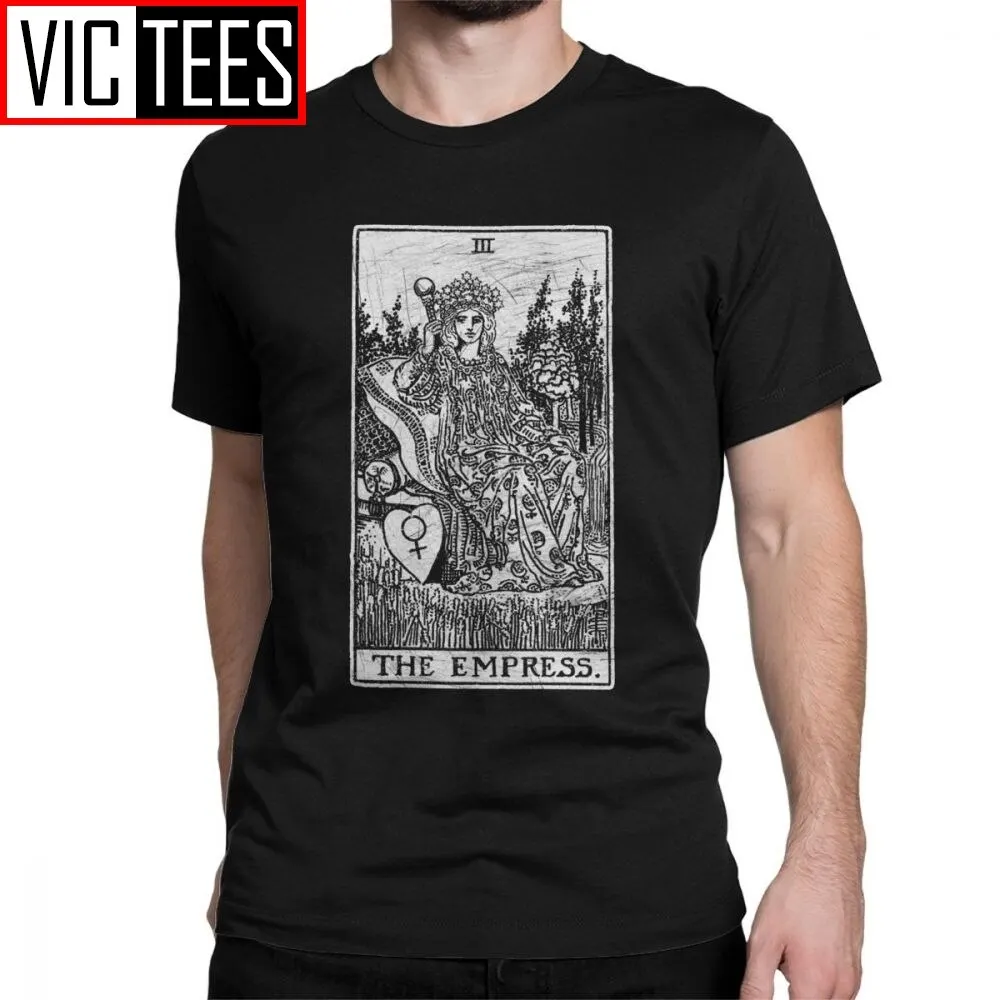 Vintage The Empress Tarot Card Maggiore Ardog Dicendo Occult T-Shirt Uomo T-Shirt In Cotone T-Shirt Abbigliamento Camicie Top