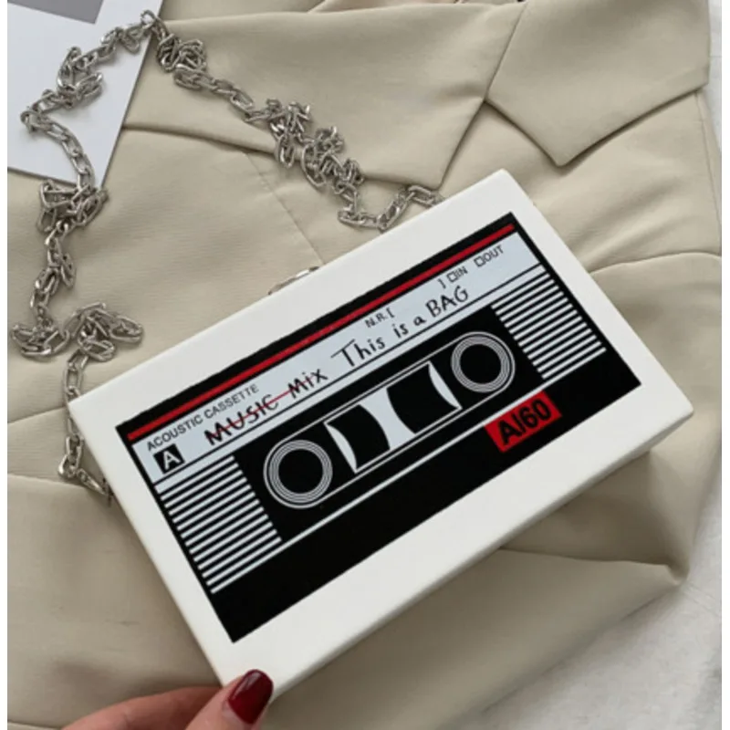 Trendy One Bag Shoulder Radio Box Chain Crossbody Handbags For Women Casual High-Quality Versatile Luxury Female Messenger Y2k