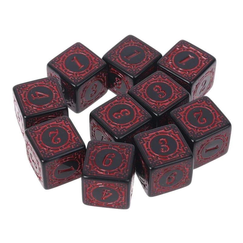 10Pcs D6 ٸü ֻ 簢 ڸ  6    ̺    