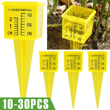Jauge de Pluie de Jardin en Plastique, Outil de Mesure d'Eau d'Extérieur, Réutilisable, pour Pelouse et Arrière-cour, 10 à 30 Pièces 1
