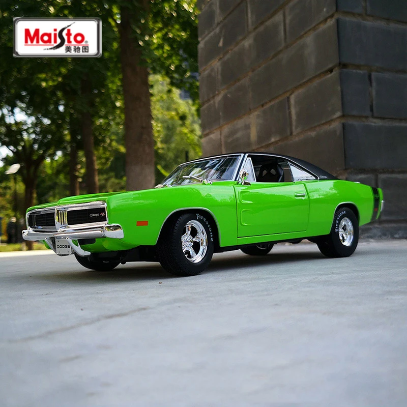 

Maisto 1:18 1969 DODGE Charger R/T Alloy Car Model Diecast Metal Toy Vehicle Car Model High Simulation Collection Childrens Gift