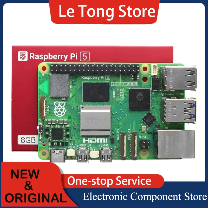 

Original For Raspberry Pi 5 generation development board suite Computer AI programming motherboard Pi5B 4G/8GB