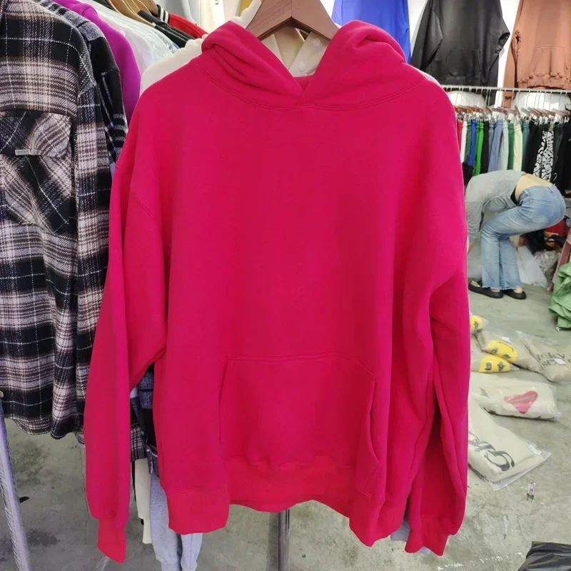 

Осенне-зимняя простая однотонная Толстовка YZY, Свободный свитшот для мужчин и женщин