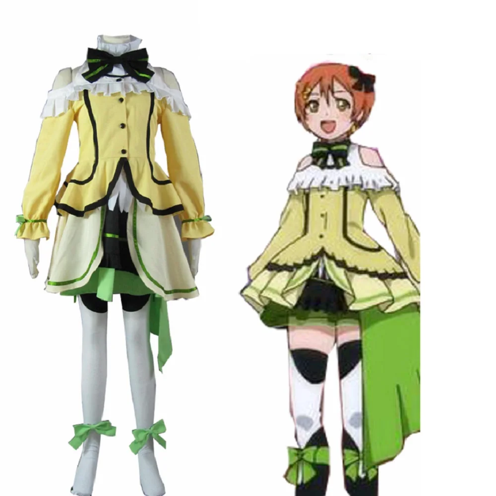 

Унисекс аниме Cos LoveLive! Костюм для косплея Hoshizora Rin, костюм на Хэллоуин, размер на заказ