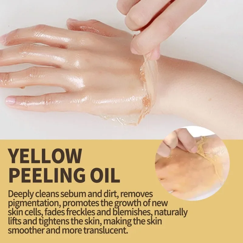 Yellow peeling oil exfoliating elbow knee Deep cleaning Bleaching fade Dark spots melanin brighten skin whiten Remove Dead skin whitening cream body scrub body peeling lotion
