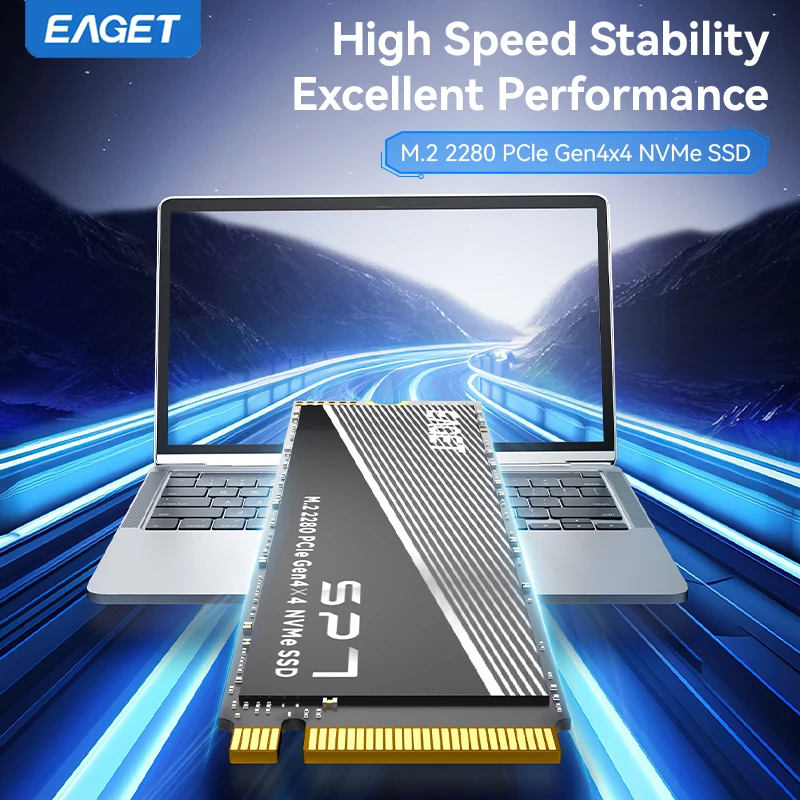 内蔵型SSD EAGET SP7 1TB M.2 2280 NVMe SSD EAGET SSD NVMe M.2 2280 PCIe 4.0x4 7400MB/s Read 3D NAND Multi