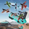 Foam Plane Launcher Bubble Airplanes Glider Hand Throw Catapult Plane Toy for Kid Guns Aircraft Shooting Game Toy Christmas gift 1
