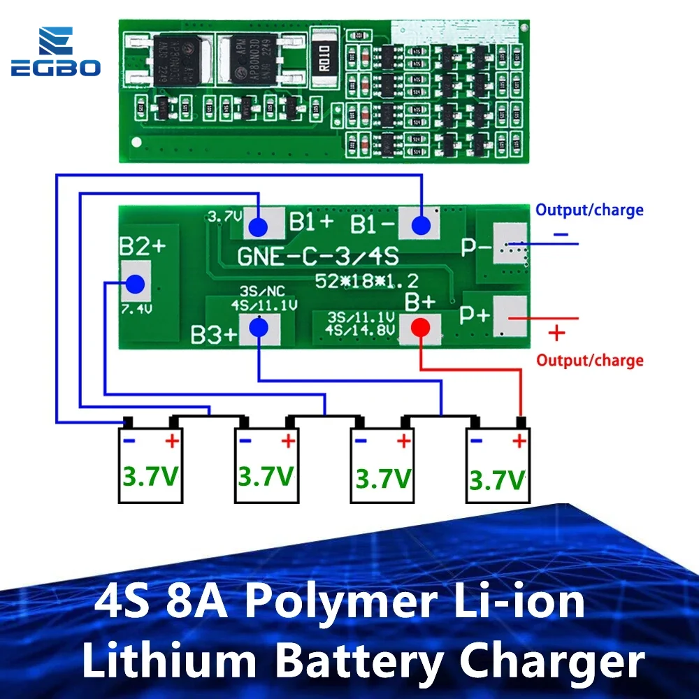 1 ~ 20PCS 4S 8A Polymer Li-Ion Lithium-Batterie Ladegerät Schutz Bord Für 4 Serielle 3,7 Li-Ion lade Schützen Modul BMS