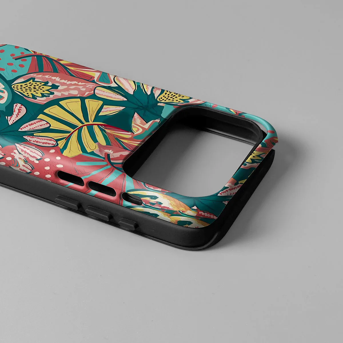 Colorful Plants Phone Case with 2-in-1 Film Shell