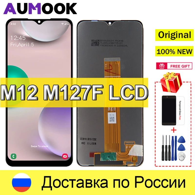 

6.5"Original Display for Samsung Galaxy M12 M127 LCD Display Touch Screen Digitizer SM-M127F/DSN For Samsung M12 A12 A125F LCD