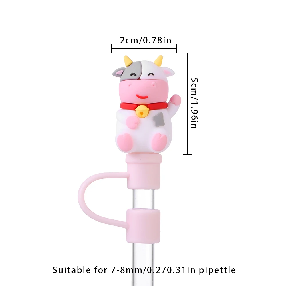1 PC Creative Silicone Straw Plug Reusable Dust-proof Splash Drinking Dust Cap Straw Tips Cover Cup Accessories