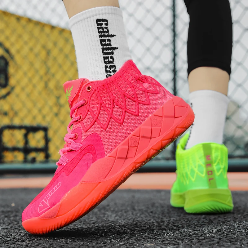 Three-ball generation Lamelo Ball basketball shoes Yin-yang high-top practical youth student basketball shoes men's sports shoes 3