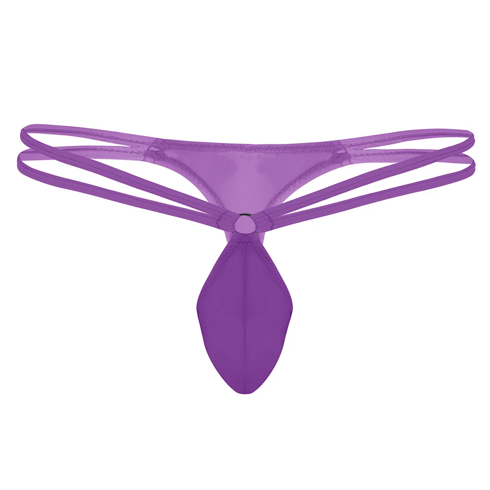 

Mens Sexy Ice Silk Thin Breathable Low Waist Underwear T-Back Thongs Briefs Panties Tough Young Solid Elastic Men's G-string