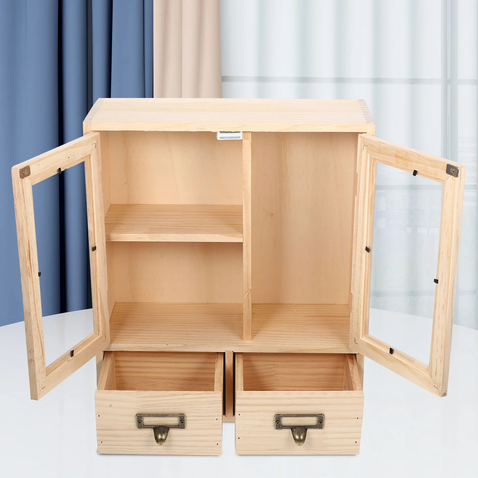 

Семейный деревянный шкаф для хранения, настольный шкаф-органайзер с ящиками