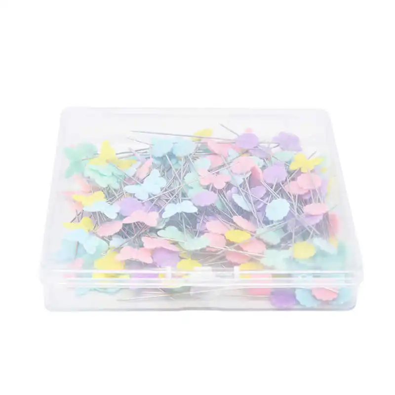 

Flower Flat Head Straight Pins Flower Button Head Pins Steel Wire Plastic for DIY Crafts for Sewing for Scrapbooking