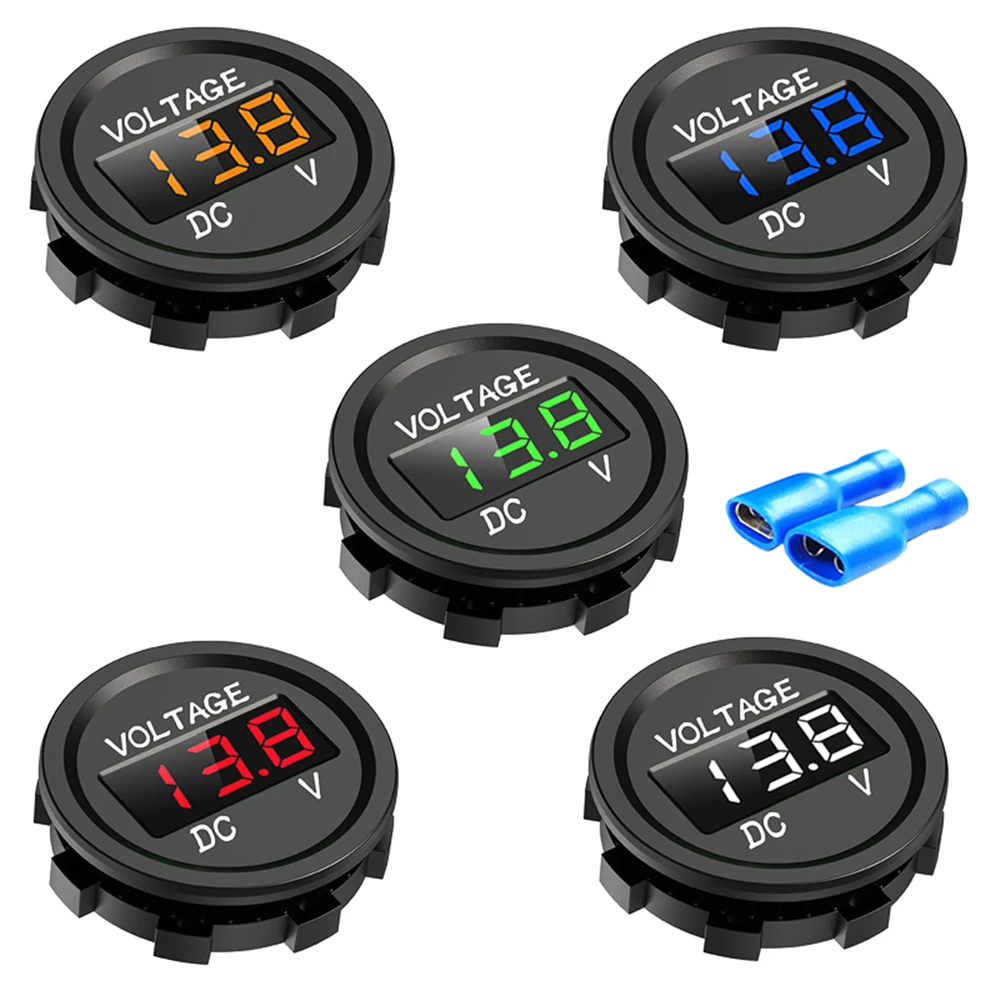 Compact Waterproof LED Panel Digital Voltmeter Tester