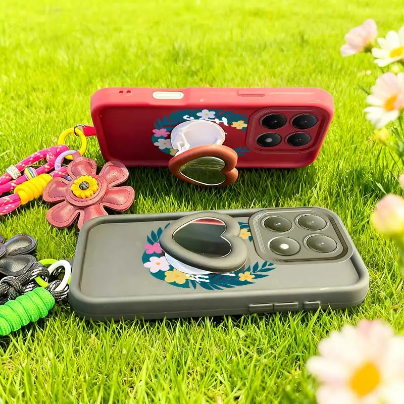 Colorful Garland Phone Case Set with Lanyard and Craft Embellishments - 3 Pieces