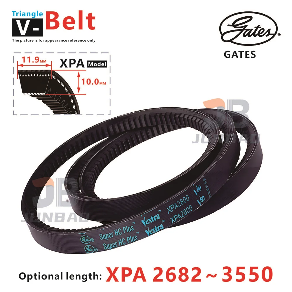 

Gates Super HC pllus XPA Rubber Toothed Triangle Belt Length XPA2682 To 3550 V-Model Haped Triangle Belt width 11.9MM Thick 10MM