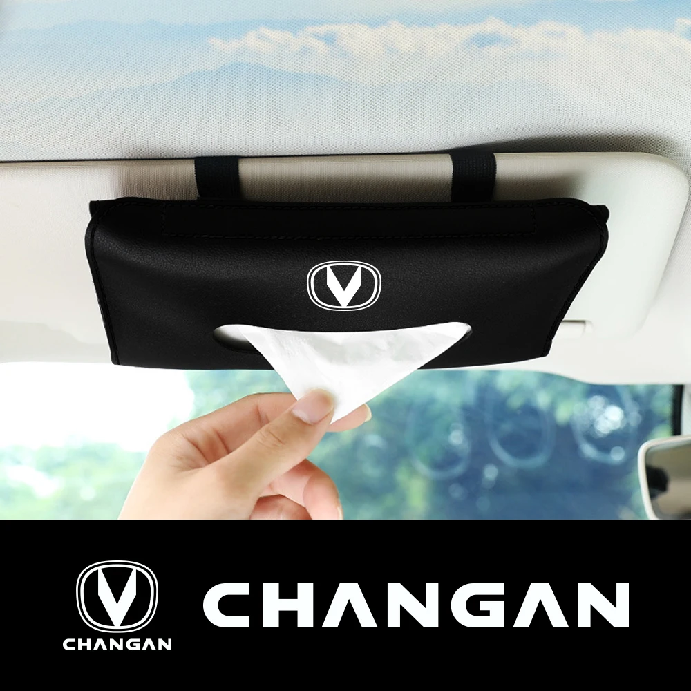 Car Visor Tissue Holder Bag Auto Accessories for Changan CX70 CS95 CS55 CS75 Plus CS35 CS15 Alsvin Hunter