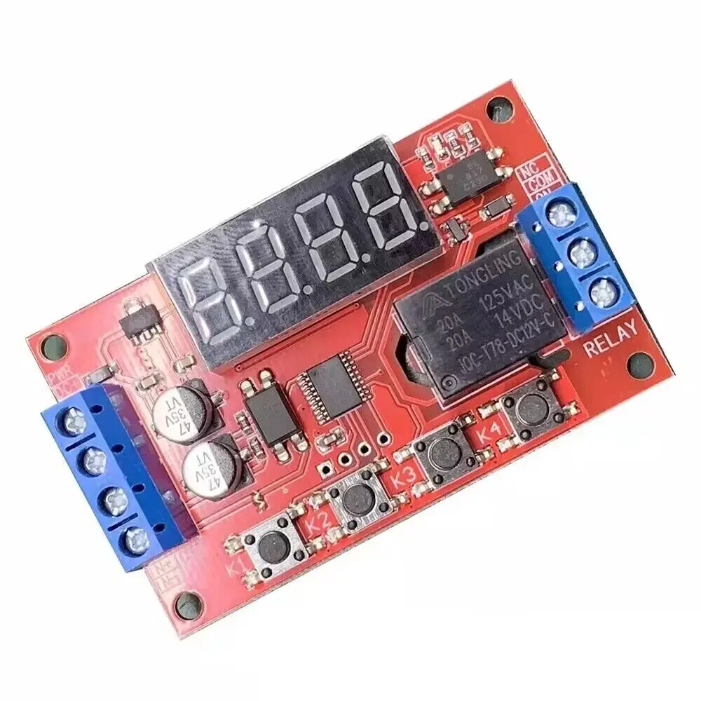 

Delay Time Relay Module 5V12V24V Programmable Optocoupler Isolation Cycle Power