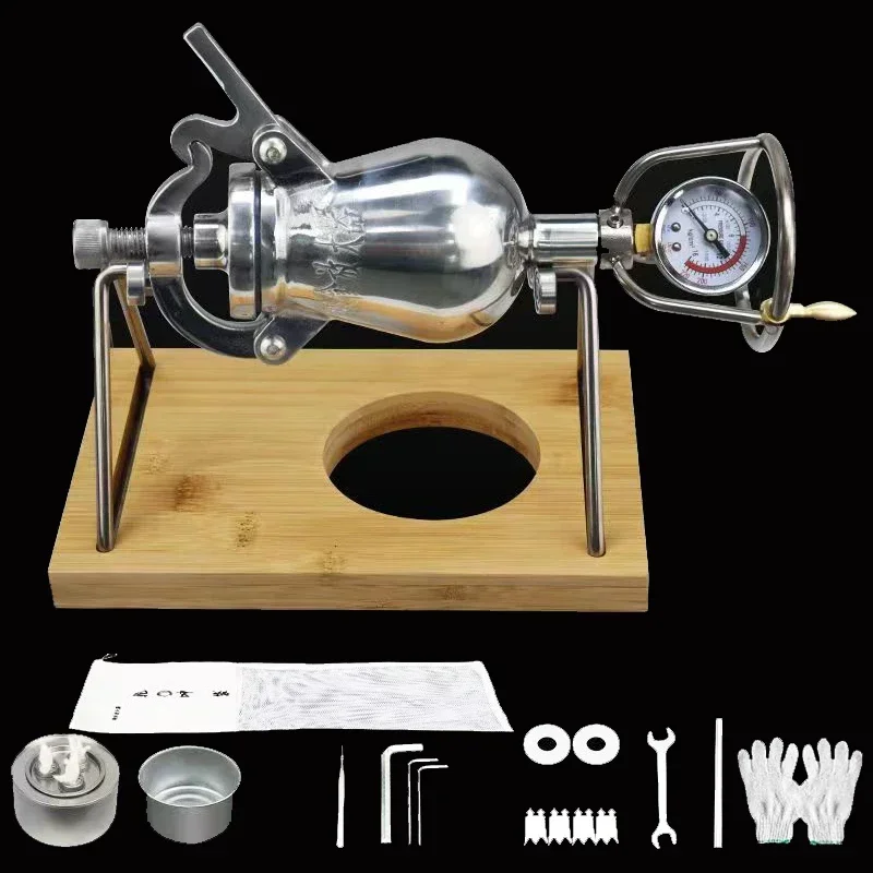 230ML 280ML Hand Popcorn Machine Open Firing Popcorn Puffing Machine Stainless Steel Mini Popper Manual Popcorn Maker