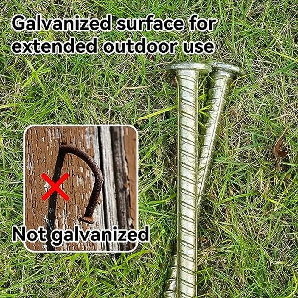 23-Inch Galvanized Steel Rebar Stakes 1/2" Diameter Heavy Duty Anchors Speed Bump Wheel Stop Tent Ground Asphalt Ultra Humanized