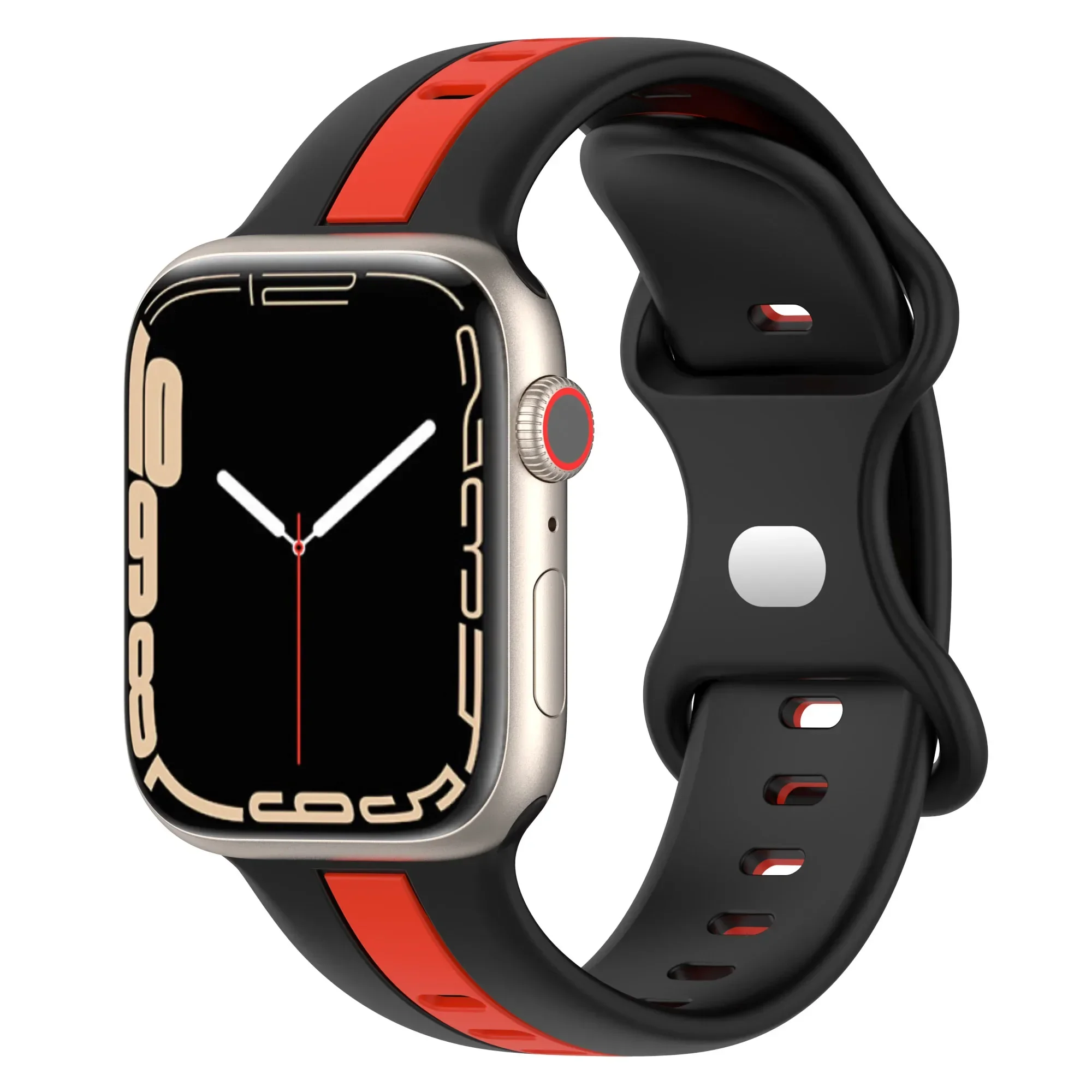Silicone Sport Loop Strap for Apple Watch Band, Multi-Size Adjustable Bracelet