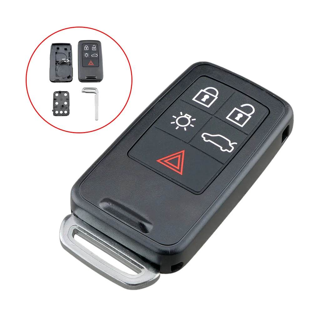 5 Pulsanti Car Remote Key Cover Key Case Holder Shell Protector Per Volvo V40 S60 V60 S80 Xc70 Xc60 V70 S80 2008-2017 Accessori