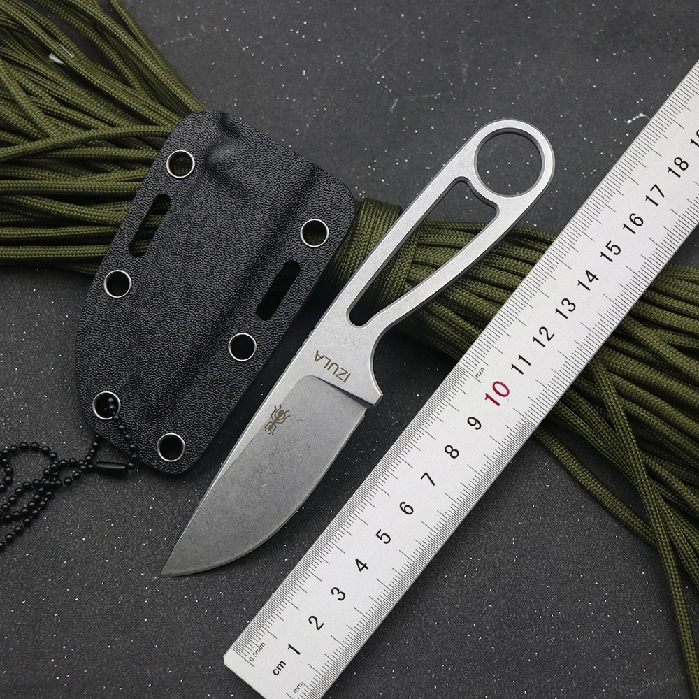 

Ant Small Straight Knife D2 Integrated Blade Outdoor Camping Rope Cutting Fruit Knife Portable EDC Tool