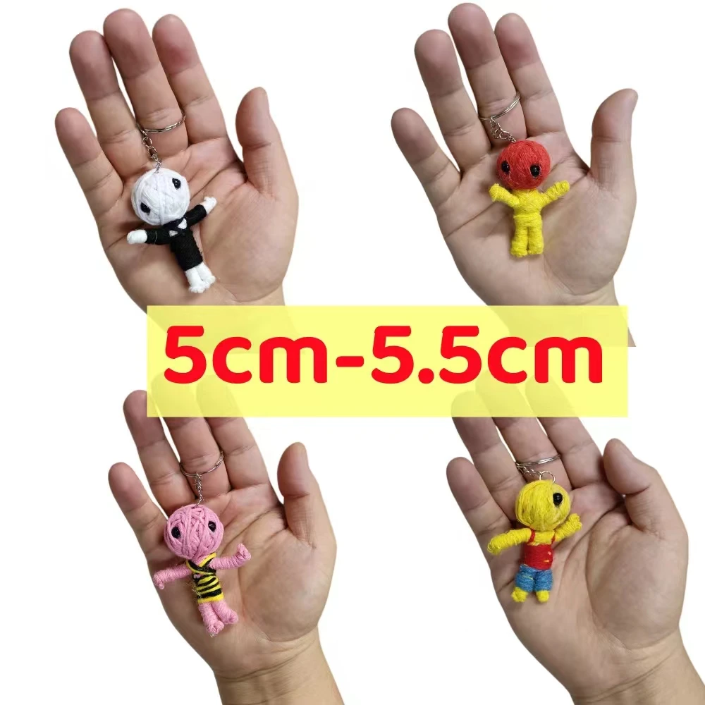 100pcs revenge voodoo game keychain, lucky Halloween luggage bag, gift accessories mini gift, stuffed toy Thai curse doll