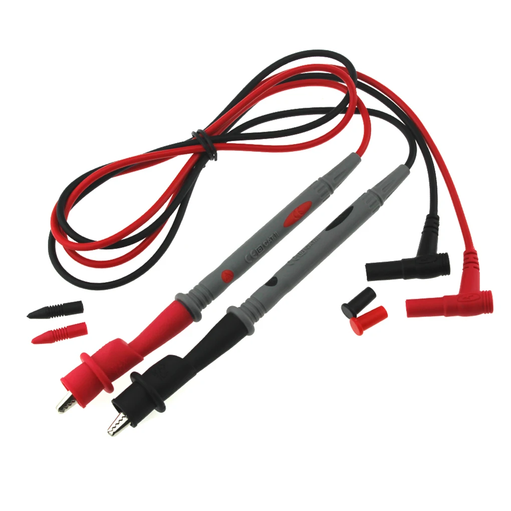 

1 pair Digital Multimeter probe Soft-silicone-wire Needle-tip Universal test leads with Alligator clip For LED tester Multimetro