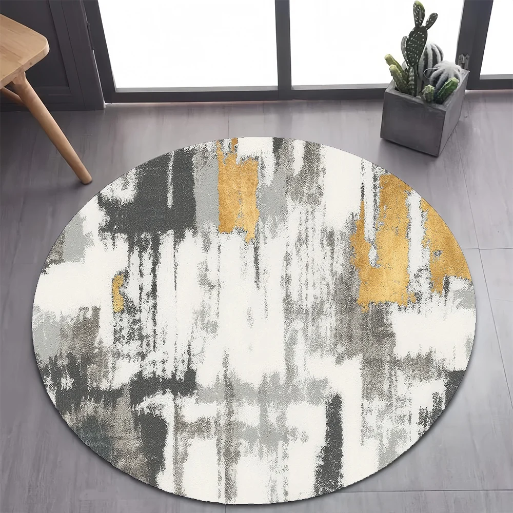 26-Stil, neue böhmische abstrakte moderne Kunst, Geometrie-Kunst, runder Teppich für Schlafzimmer, Wohnzimmer, Dekoration, Haustier-Dekor, Bodenmatte