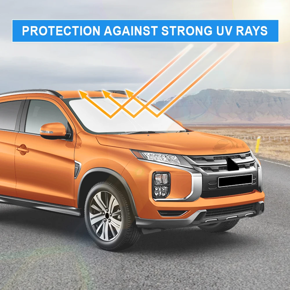 Car Sunshade Front Windshield Block Heat Sun Shade Foldable Sun Visor Protector For Mitsubishi ASX Outlander pajero Accessories