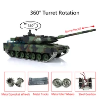 Heng Long 1/16 7.0 Upgraded Leopard2A6 RC Tank 3889 W/ 360° Turret Barrel Recoil Ready to Run Model TH17582 1