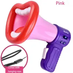 Compact Handheld Voice Changer with Recording and Prank Features (Pink - Purple handle)