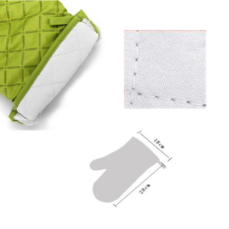 Kitchen Oven Mitts 2 pcs With Non-Slip Silicone Printed Cotton Glove 1 Pair of Heat Resistant Cooking Baking Grilling Tools silicone oven mitts kitchen gloves silicone oven gloves cotton pot holders