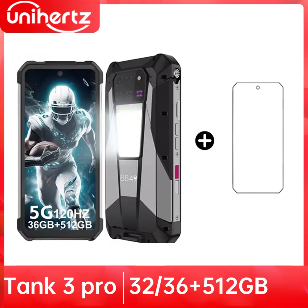 Unihertz Tank 3 Pro 8849、100 ルーメン 120Hz プロジェクター、32GB