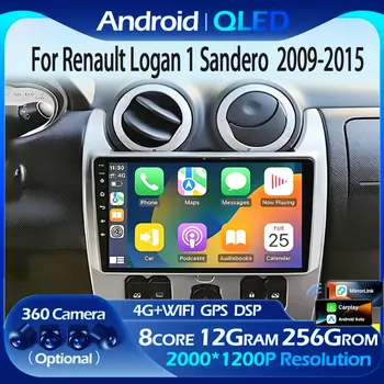 Radio Multimedia para Auto Android 16 para Renault Logan 1, Sandero 2009 2010 2011 2012 - 2015, Largus, Dacia Duster, Reproductor Estéreo con Carplay 1