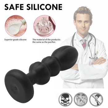 Anal Plug Vibrators For Men Prostate Massager Masturbators Women Vagina Stimulator Dildos Remote Control Male Anus Butt Sex Toys 6