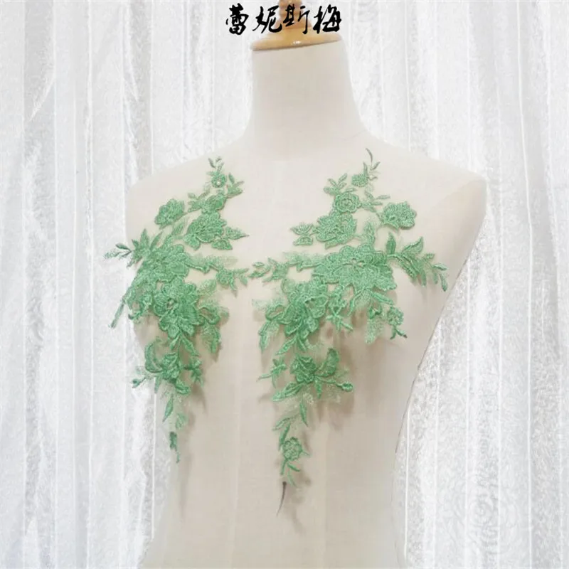 Elegant Floral Embroidery Lace Applique – 45 Colors Wedding Dress Trims