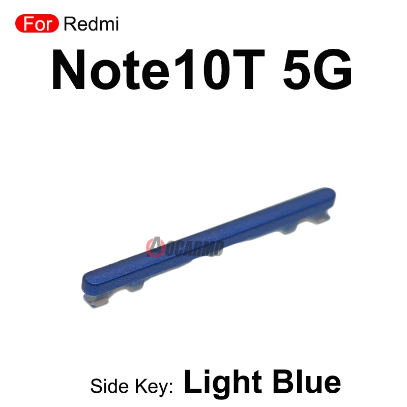 1Pcs 블랙 블루 실버 그린 볼륨 버튼 Redmi Note 10T 5G 용 사이드 키 교체 부품